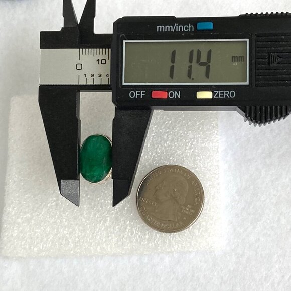 Sterling Silver 925 Oval Bezel Set Faceted Green Jadeite Split Shank Ring Sz 8.5 - Picture 16 of 16